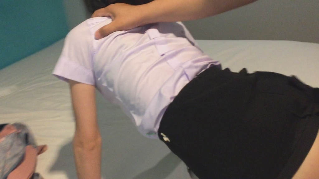 (น้องบิว) โดนครูพี่เลี้ยงจัดเน้นๆ จนสลบคาควย
